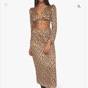 We wore what cutout satin midi dress🤎 BNWT